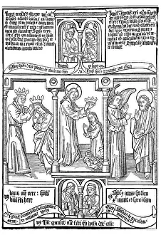 Christian Scripture Illustration Prints: A leaf of the Bible for the Poor