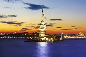 Framed Print : Leander's Tower Print, Bosphorus Straight Sunset Framed Print : Leander's Tower Print, Bosphorus Straight Sunset
