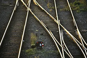 Train Traffic Management Prints: Left-hand railroad switch