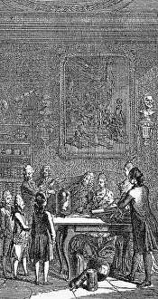 European Educational System Prints: Lessons with demonstration of the air pump
