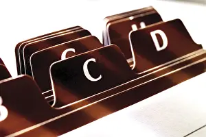 Office Stationery Prints: Lettered file tabs
