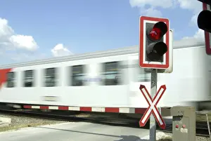 High Speed Train Prints: Level crossing