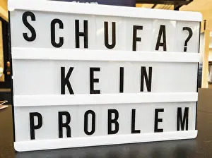 Prints of Light box with black SCHUFA inscription? NO PROBLEM, Wuppertal, Germany Wuppertal Prints: Wuppertal Germany Print: Light Box with Black SCHUFA Inscription