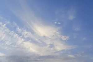 Cloudy Sky Background Prints: Light clouds in the sky (nature background)