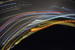 Deserted Landscapes Prints: Light trails