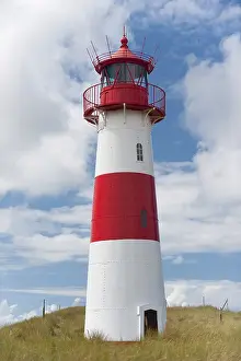 Sylt Germany Prints: Lighthouse with blue sky at Ellenbogen