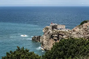 Portuguese Coastal Landscapes Prints: Lighthouse on the coast, on cliffs