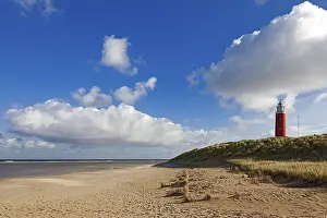 Texel Island Lighthouse Prints: Lighthouse Eierland with Dunes