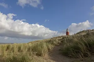 Benelux Countries Landmark Prints: Lighthouse Eierland with dunes
