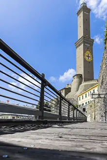 Prints of The lighthouse of Genoa, called Lanterna, symbol of the italian city Genoa Prints: The Lanterna Lighthouse Print - Genoa, Italy