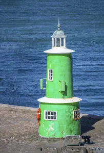 European Island Landscape Prints: Lighthouse in the harbor of Helsingor