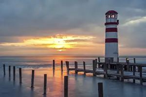 Lighthouse On Lake Neusiedl Prints: Lighthouse on the lake