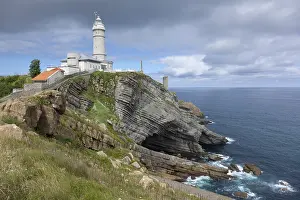 Deserted Lighthouse Spain Prints: Lighthouse of Mayor cape, Santander