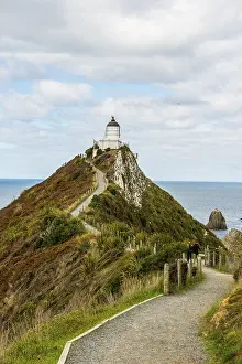 Oceania Coastal Region Image Prints: Lighthouse at Nugget Point, Catlins