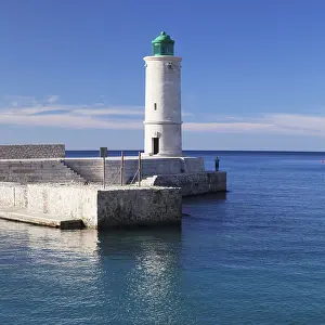 Blue Sky Lighthouse View Prints: Lighthouse in the port of Cassis