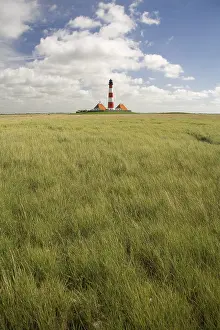 Westerhever Lighthouse Prints: Lighthouse at Westerhever, Eider Peninsula