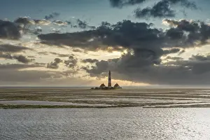 UNESCO World Natural Heritage Site Germany Prints: Lighthouse Westerheversand, Westerhever