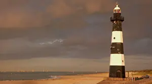 Black And White Lighthouse Prints: Lighthouse at the Westerschelde