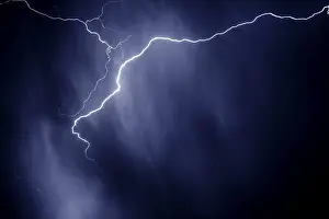 Night Sky Lightning Prints: Lightning, thunderstorm, Germany