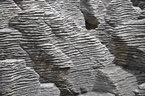 Sedimentary Rock Formation Prints: Limestone formations at Pancake Rocks