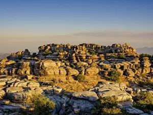Karst Topography Spain Prints: Limestone rock formations in the evening light