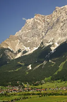 Zugspitze Mountain Prints: The limestone wall of Mt