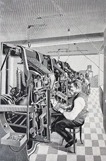 Linotype Simplex Machine, 1895, Line Casting Printing Press