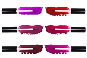 Liquid Lipstick Prints: Liquid lipstick isolate on a white background