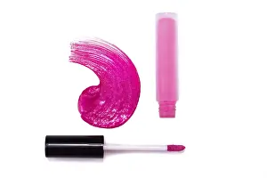 Liquid Lipstick Prints: Liquid lipstick isolate on a white background