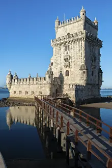Prints of Lisbon. Behlem. Torre de Behlem, officially Torre de Sao Vicente, is a landmark of Lisbon, Lisbon, Portugal Lisbon. Behlm Lisbon Prints: Lisbon Print: Torre de Belém Landmark