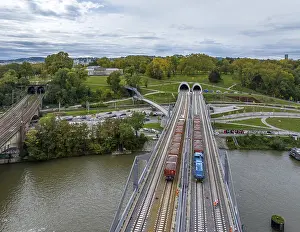 Stuttgart 21 Project Prints: Load test on the Neckar Bridge