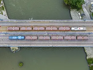 Stuttgart 21 Project Prints: Load test on the Neckar Bridge