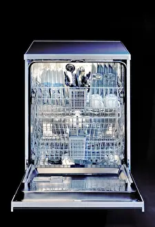 Washing Machine Prints: Loaden automatic Dishwasher