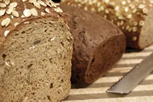 Bread Nutrition Prints: Detail of three loaves of bread