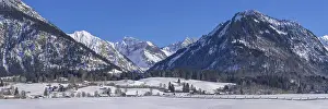 German Countryside Landscape Shot Prints: Lorettowiesen, Oberstdorf, behind the Oytal with Schochen