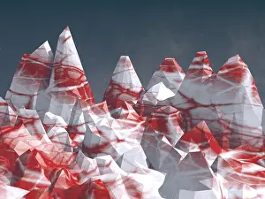 Abstract Geometric Shapes Prints: Low poly shapes abstract background