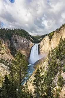 Lower Falls Prints: Lower Falls, waterfall in a gorge