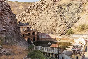 Rajasthan Landscape Prints: The lower tank of the Monkey Temple