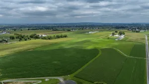 Agricultural Landscape Photo Prints: Lush fields stretch across the landscape