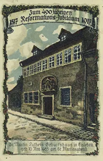 Saxony Anhalt Tourism Prints: Luther's birthplace in Eisleben
