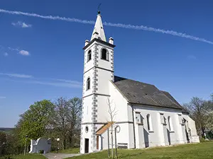 Prints of Lutzmannsburg Catholic Parish Church, dedicated to St. Vitus, Lutzmannsburg, Burgenland, Austria Map Prints: Lutzmannsburg Catholic Parish Church Print, Austria