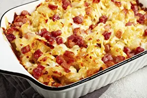 American Comfort Food Prints: Macaroni with cheese and bacon