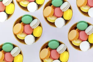 Meringue Based Desserts Prints: Macarons background