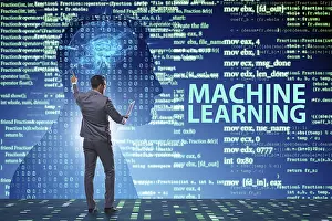 Machine Learning Concept Prints: Machine learning concept as modern technology