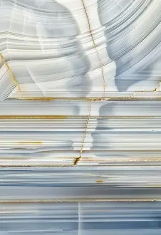 Crystal Formations Prints: A macro photograph showcasing the striking linear patterns