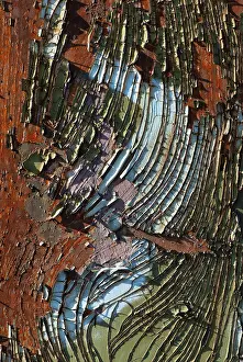Colourful Rust Patterns Prints: Macro, surface structure, colour, rust