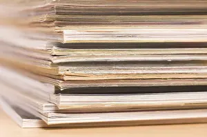 Waste Separation Process Prints: Magazines - macro