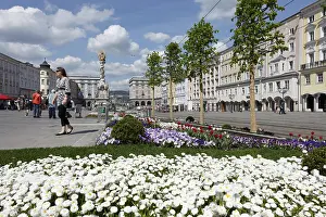 Upper Austria Prints: Main square and Holy Trinity column