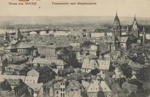 Europe Deserted Scene Prints: Mainz, seen from the Stephansturm