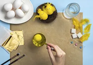 Easter Chick Decoration Prints: How to make a chick from eggs for Easter decor
